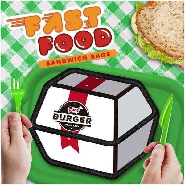 Mustard - Fast food - Burger Box - Sandwich Bag - Lunchbox - mzube - M12016B