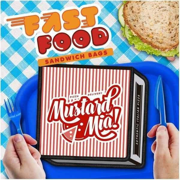 Mustard - Fast food - Pizza Box - Sandwich Bag - Lunchbox - mzube - M12016A