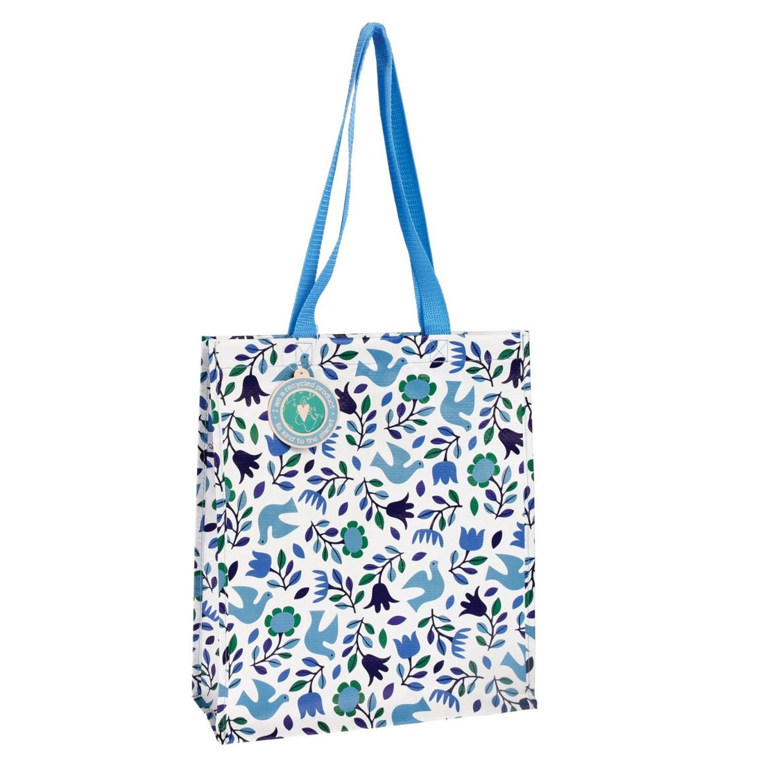 Rex - Folk Doves Shopping Bag - Bags - mzube - 28230