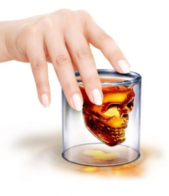 Fred - Fred Doomed Crystal Skull Shot Glass - Barware - mzube - FFDOOMED