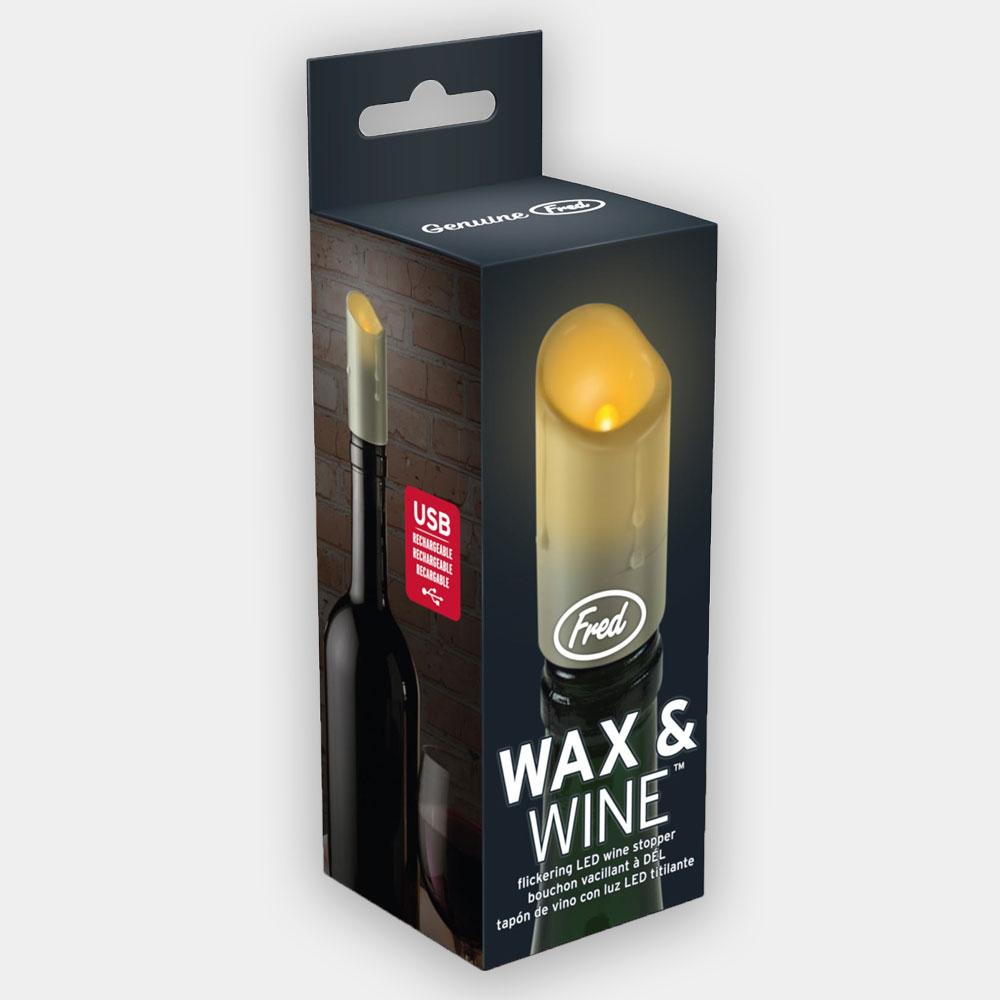 Fred - Fred Wax &amp; Wine Flickering LED Wine Stopper - Barware - mzube - FRED-WWINE