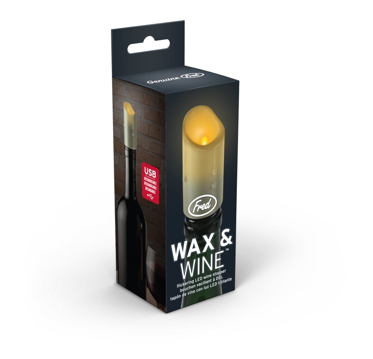 Fred - Fred Wax &amp; Wine Flickering LED Wine Stopper - Barware - mzube - FRED-WWINE