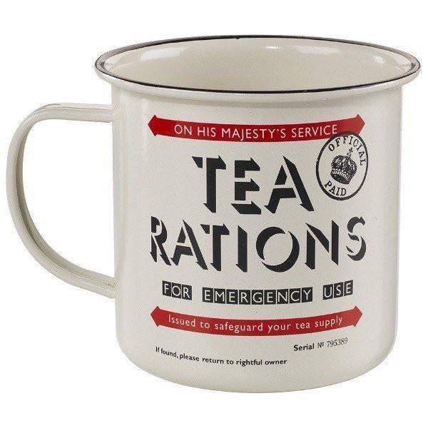 Wild & Wolf - Home Front Tin Mug Tea Rations Wild And Wolf - Mugs - mzube - HOM002