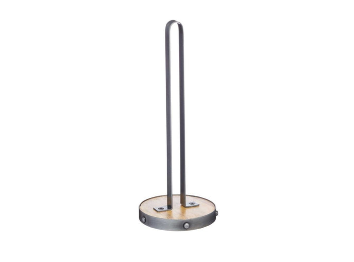 Kitchencraft - Industrial Kitchen Metal and Wooden Kitchen Roll Holder - Kitchen Homeware - mzube - INDTOWEL