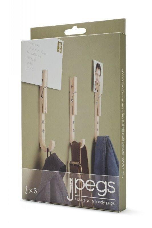 THABTO - Jpegs Wooden Coat Hooks 3 Pack - Bedroom - mzube - JPEG