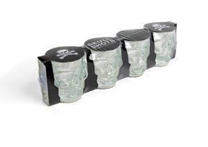 Kikkerland - Kikerland Skull Shot Glasses Set Of 4 - Barware - mzube - GL06