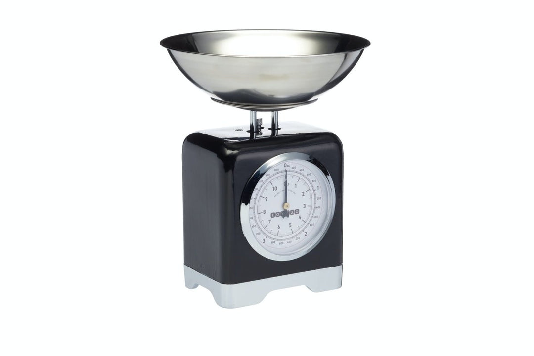 Kitchencraft - Kitchencraft Lovello Midnight Black Mechanical Food Scales - Cookware - mzube - LOVSCALESBLK