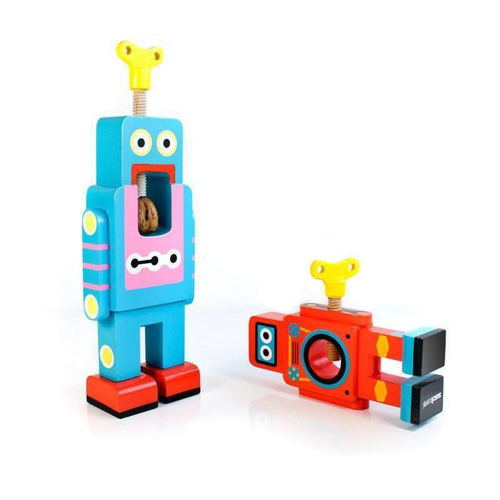 Suck UK - Large Wooden Robot Nut Cracker - Kitchen & Dining - mzube - SK NUTROBOTL1