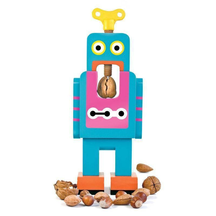 Suck UK - Large Wooden Robot Nut Cracker - Kitchen & Dining - mzube - SK NUTROBOTL1