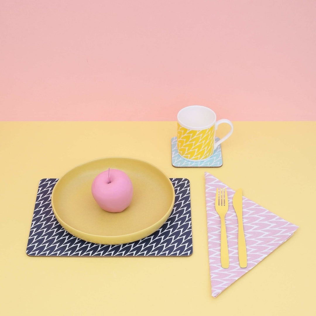 Laura Jackson - Copy of Laura Jackson Leaf Placemats Mixed Colours - Set Of 4 - Serveware - mzube -