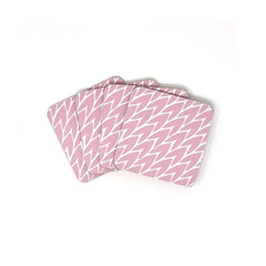 Laura Jackson Leaf Drink Coasters - Pink- Set Of 4