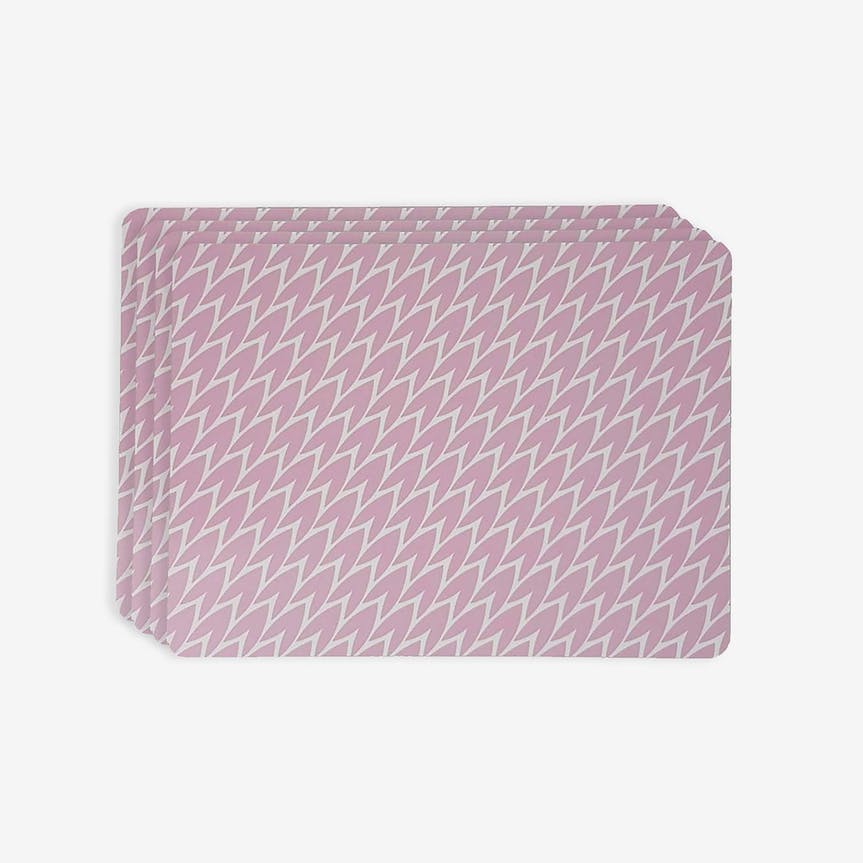 Laura Jackson - Laura Jackson Leaf Placemats Pink - Set Of 4 - Serveware - mzube - LPLPI04