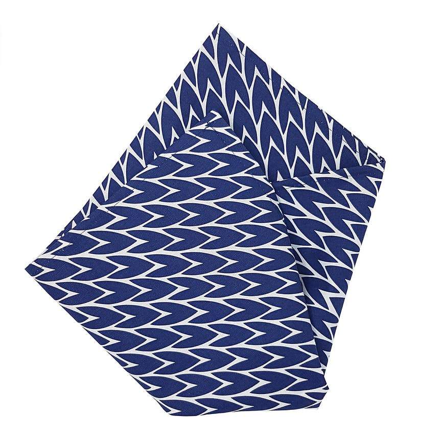Laura Jackson - Laura Jackson Leaf Tea Towel / Dark Blue - Kitchen Homeware - mzube - LTDB01