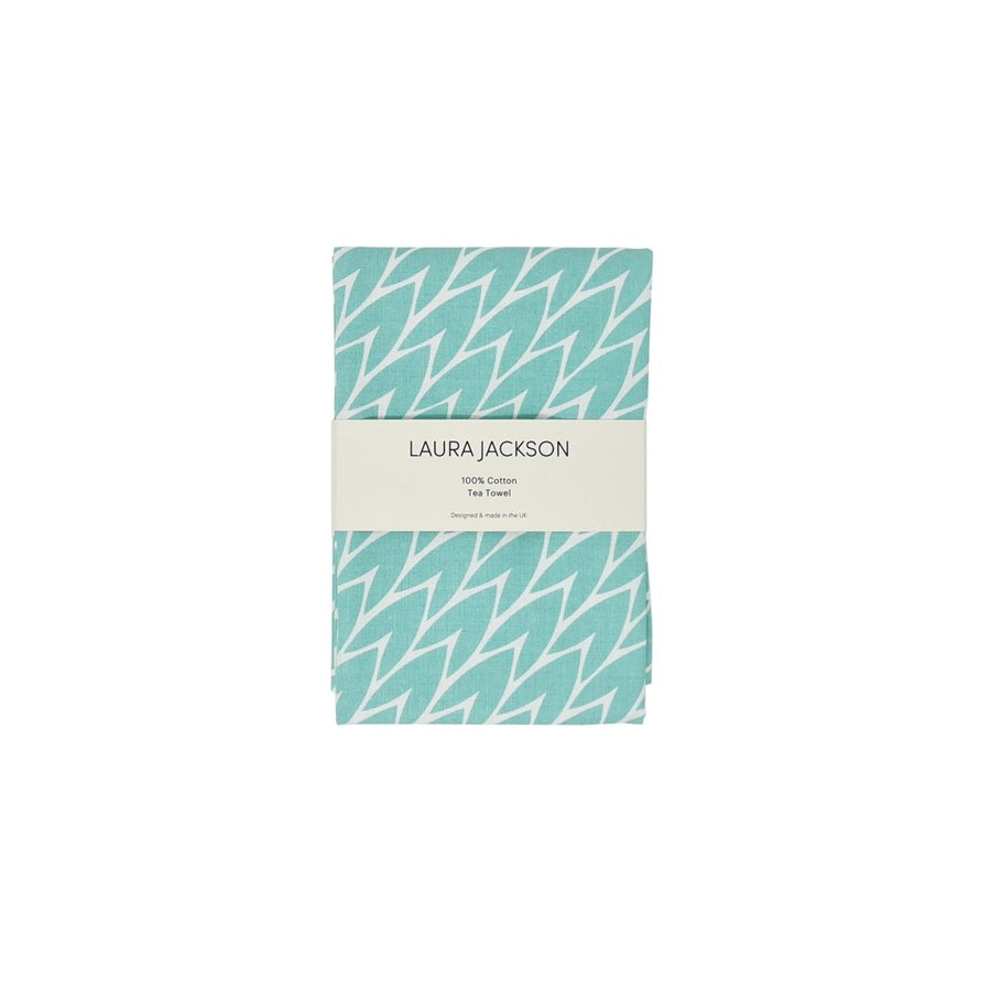 Laura Jackson - Laura Jackson Leaf Tea Towel / Mint - Kitchen Homeware - mzube - LTMI03