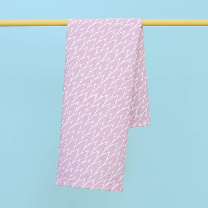 Laura Jackson - Laura Jackson Leaf Tea Towel / Pink - Kitchen Homeware - mzube - LTPI04