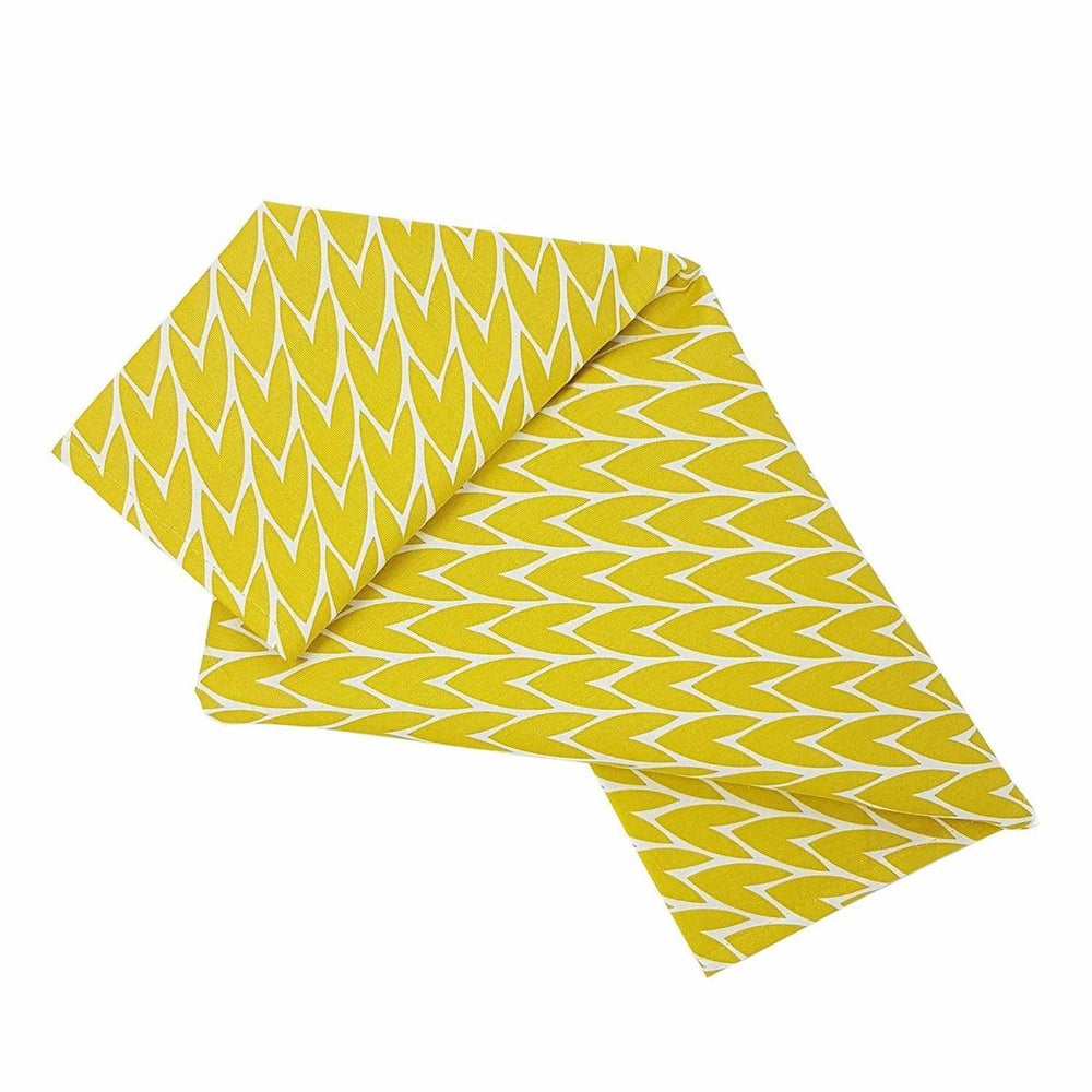 Laura Jackson - Laura Jackson Leaf Tea Towel / Yellow - Kitchen Homeware - mzube - LTYE02