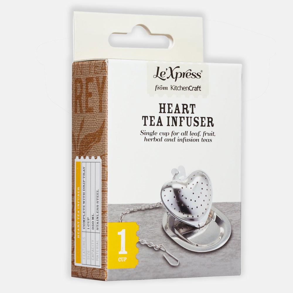 Kitchencraft - Le’Xpress Stainless Steel Novelty Heart Tea Infuser - Tea Infuser - mzube - KCLXHEART