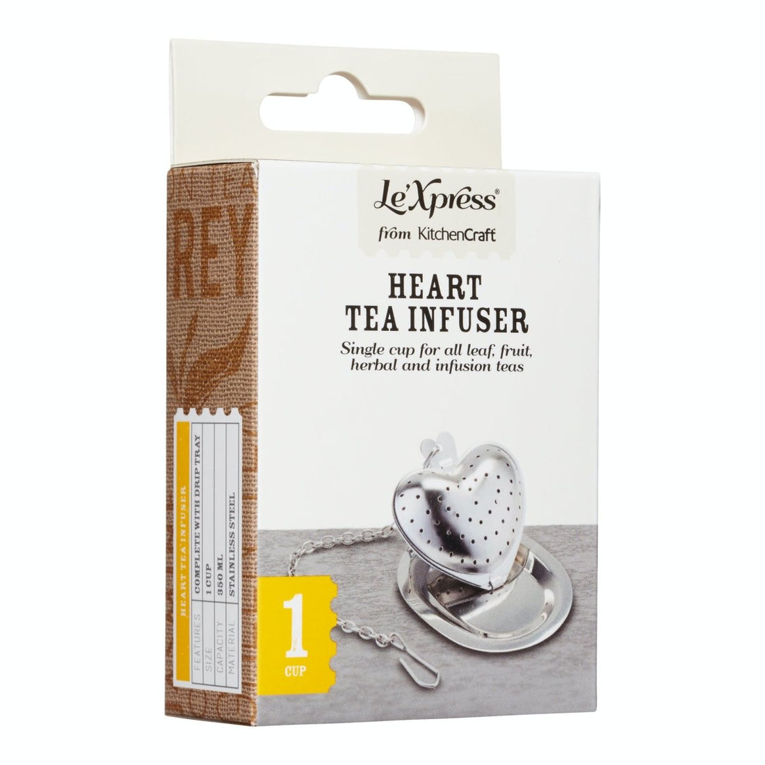 Kitchencraft - Le’Xpress Stainless Steel Novelty Heart Tea Infuser - Tea Infuser - mzube - KCLXHEART