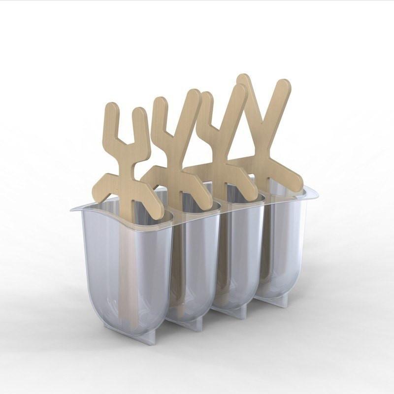 Mustard - Lollypop Men Ice Lolly Moulds - Kitchen &amp; Dining - mzube -