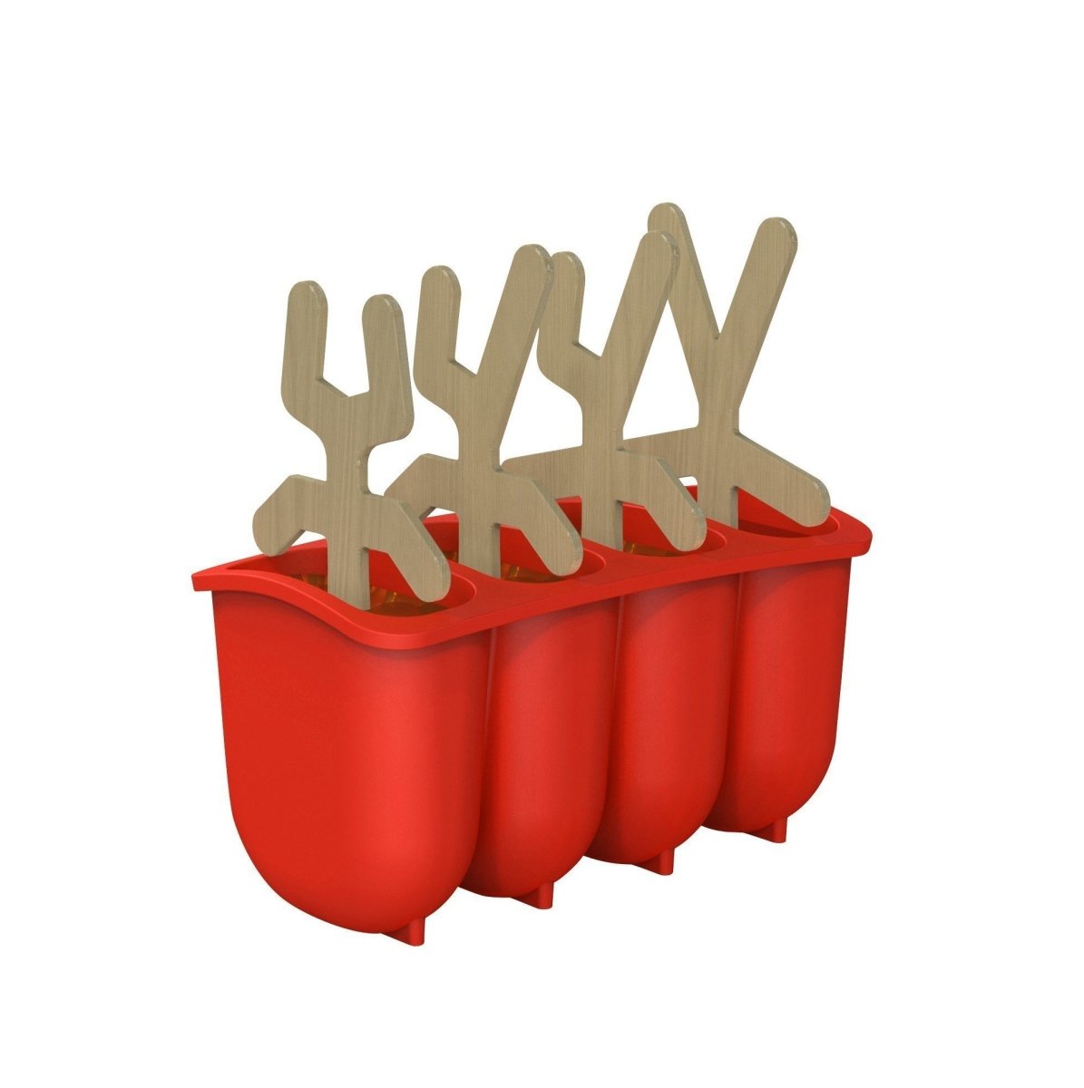 Mustard - Lollypop Men Ice Lolly Moulds - Kitchen &amp; Dining - mzube -