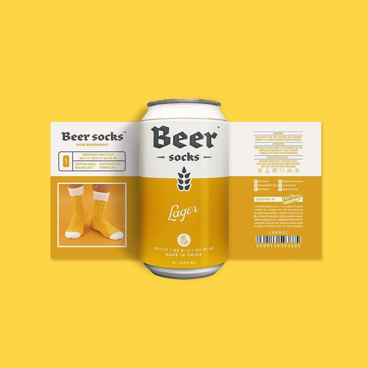 Luckies - Luckies Of London Beer Socks Lager - socks - mzube - LUKBSL
