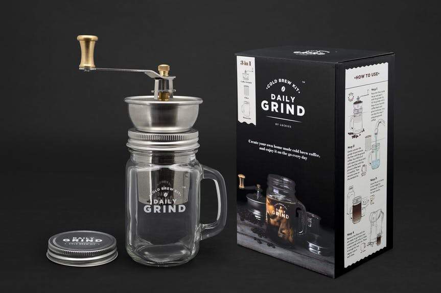 Luckies - Luckies Of London Cold Brew Coffee Kit With Mason Jar - Kitchen & Dining - mzube - LUKDG