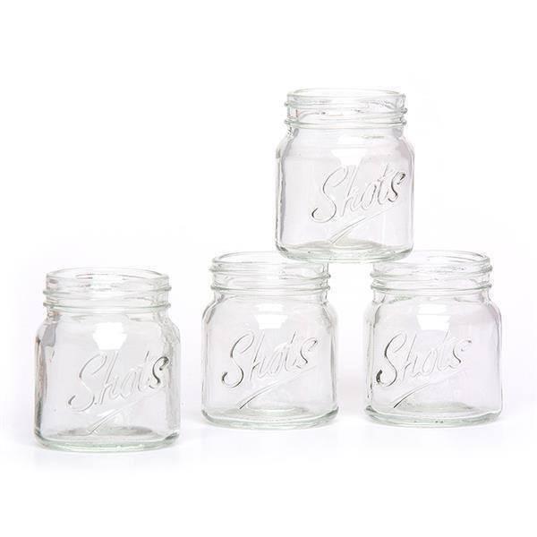 Iggi - Mason Jar Shot Glass - Set of 4 - Barware - mzube -