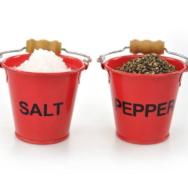 Mustard - Pinch Pots Salt And Pepper Fire Buckets - Serveware - mzube - M13015