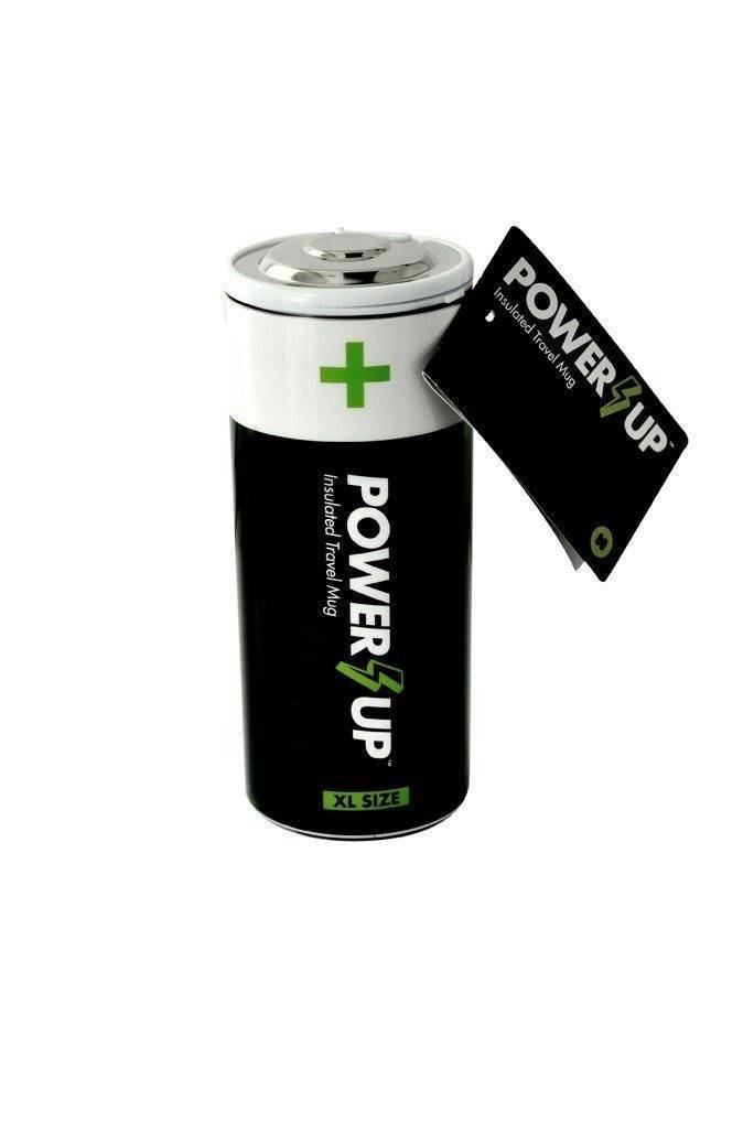 Mustard - Power Up Battery Shaped Insulated Water Bottle - Travel Mug - mzube - NG5032