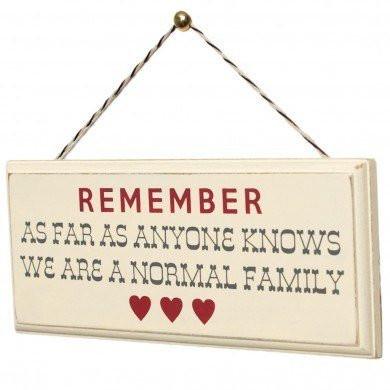 Rustic Wooden Normal Family Hanging Sign - mzube Bathroom