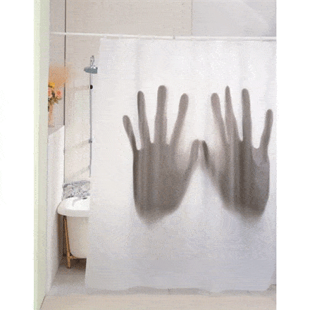 Scary shower curtain - mzube Bathroom