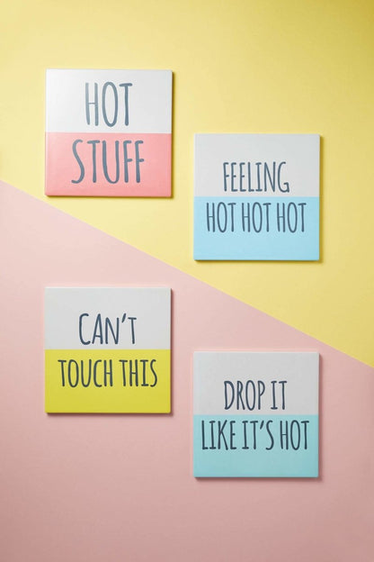 Square Trivet with Humorous “Feeling Hot Hot Hot&quot; - mzube Kitchen &amp; Dining
