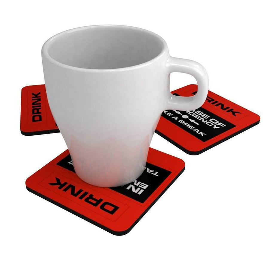Take A Break Drink Coasters - mzube Mugs