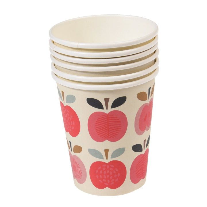 Vintage Apple Paper Cups(Set Of 8) - mzube Kitchen & Dining