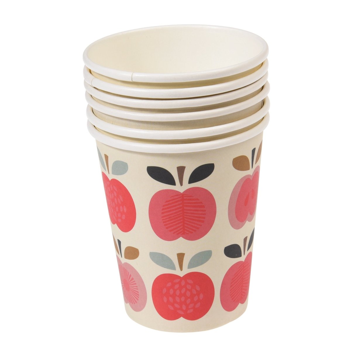Vintage Apple Paper Cups(Set Of 8)