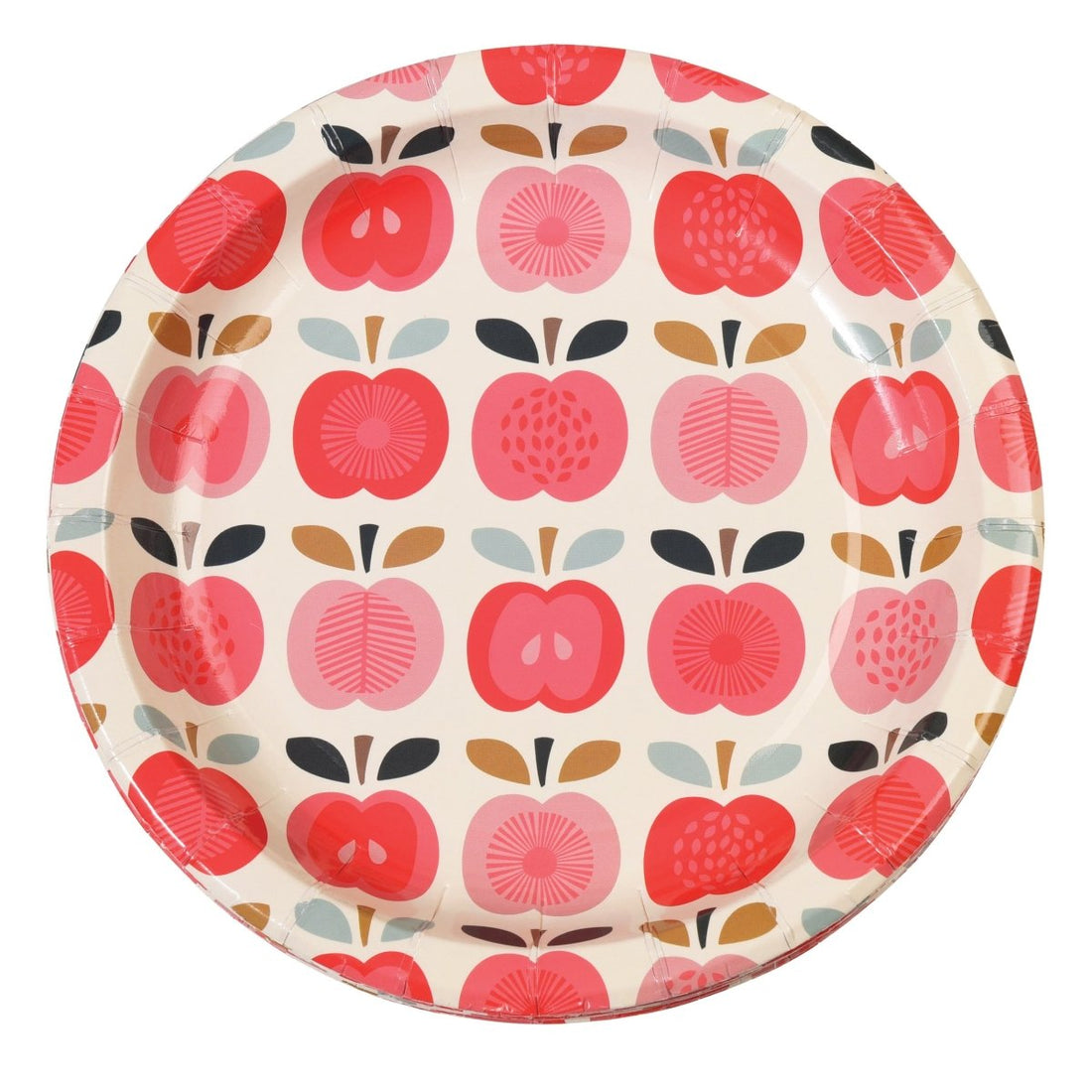 Vintage Apple Small Paper Plates (Set Of 8) - mzube Kitchen &amp; Dining