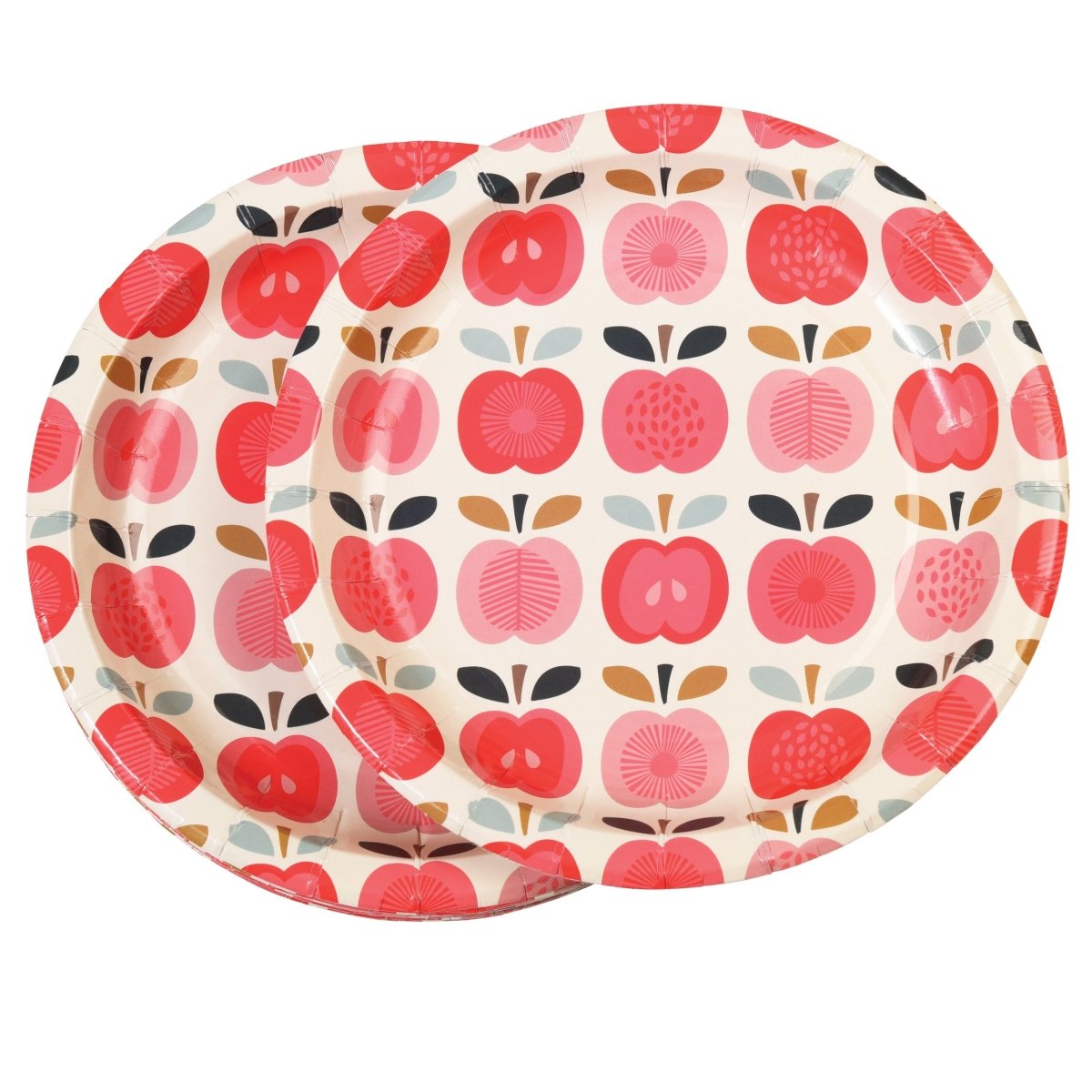Vintage Apple Small Paper Plates (Set Of 8) - mzube Kitchen &amp; Dining