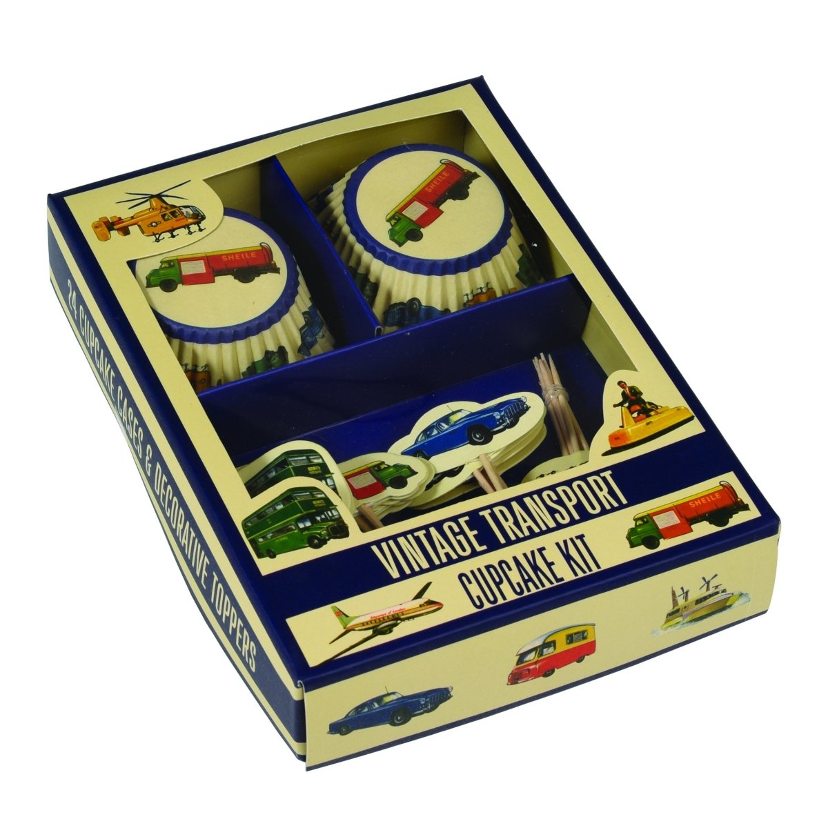 Vintage Transport Cupcake Kit