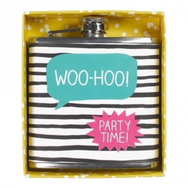Woo Hoo Hip Flask Happy Jackson - mzube Barware