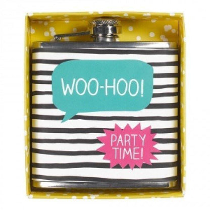 Woo Hoo Hip Flask Happy Jackson - mzube Barware
