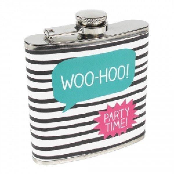 Woo Hoo Hip Flask Happy Jackson - mzube Barware